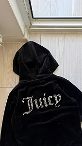 Juicy Couture зіп худі чорне - розмір S - фото 4