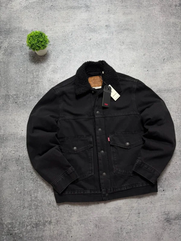 Levi's Sherpa Denim Jacket чорна - розмір S