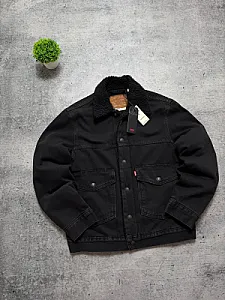 Levi's Sherpa Denim Jacket чорна - розмір S - фото 1