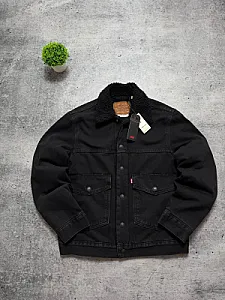 Levi's Sherpa Denim Jacket чорна - розмір S - фото 2