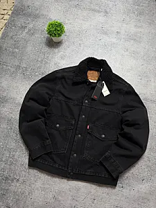 Levi's Sherpa Denim Jacket чорна - розмір S - фото 3