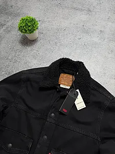 Levi's Sherpa Denim Jacket чорна - розмір S - фото 4