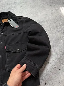 Levi's Sherpa Denim Jacket чорна - розмір S - фото 7