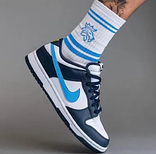 Nike Dunk Low сині та білі - розмір 45 - фото 2
