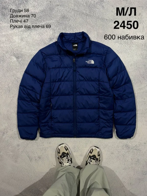 The North Face пуховик темно-синій - розмір M
