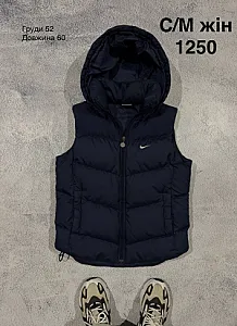 Nike жилетка з капюшоном темно-синя - розмір S - фото 1