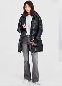 Steve Madden пуховик оливковий - green, розмір XS - фото 4