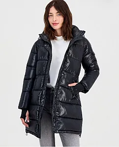 Steve Madden пуховик оливковий - green, розмір XS - фото 6