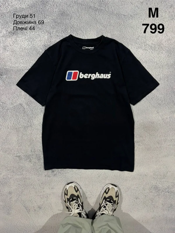 Berghaus футболка чорна - black, розмір M
