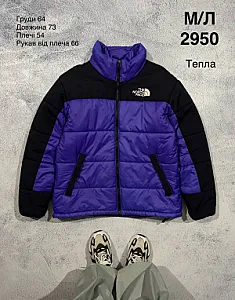 The North Face пуховик фіолетовий з чорними вставками - purple, розмір M - фото 1