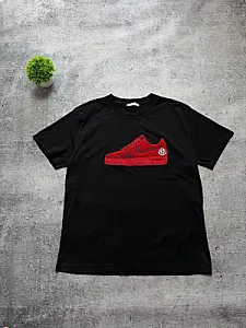 Moncler x Nike футболка чорна - black, розмір L - фото 2