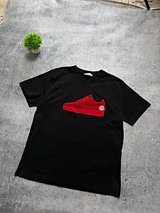Moncler x Nike футболка чорна - black, розмір L - фото 3
