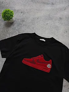 Moncler x Nike футболка чорна - black, розмір L - фото 4