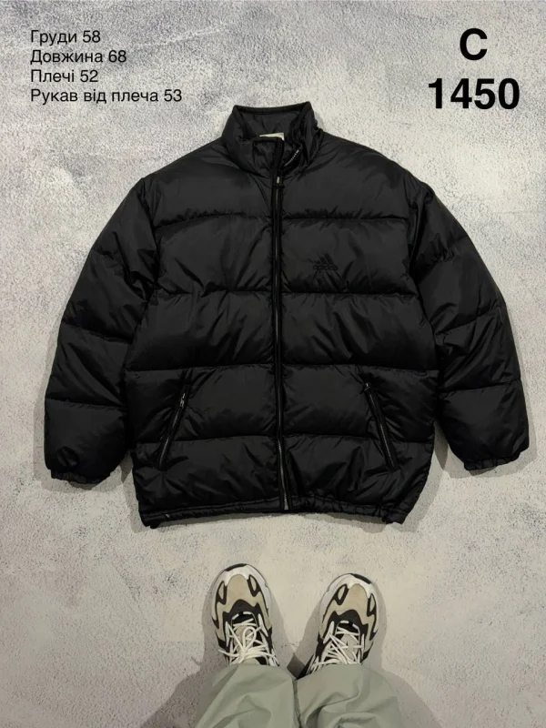 Adidas пуховик чорний - black, розмір S
