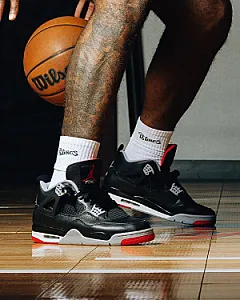 Nike Air Jordan 4 Retro Bred Reimagined чорні - black, розмір 42