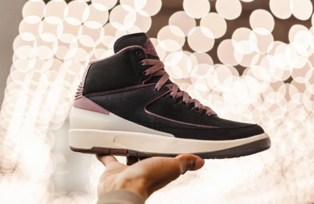 Nike Air Jordan Retro 2 чорно-фіолетові - black, розмір 43