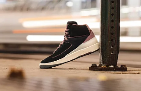 Nike Air Jordan Retro 2 чорно-фіолетові - black, розмір 43 - фото 3