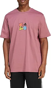 Adidas Positivity Shapes Graphic Tee рожево-бордова - pink, розмір S - фото 3