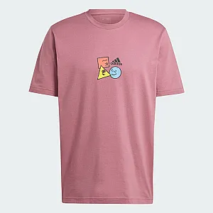 Adidas Positivity Shapes Graphic Tee рожево-бордова - pink, розмір S - фото 4