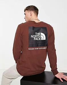 The North Face лонгслів коричневий - brown, розмір M - фото 2