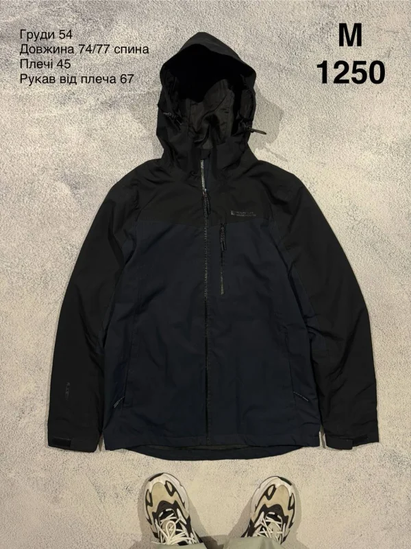 The North Face куртка з капюшоном чорна - black, розмір M