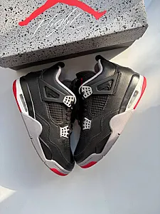 Nike Air Jordan 4 Retro Bred Reimagined чорні - black, розмір 41 - фото 1