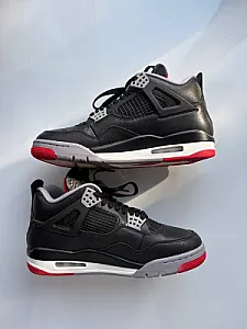 Nike Air Jordan 4 Retro Bred Reimagined чорні - black, розмір 41 - фото 3