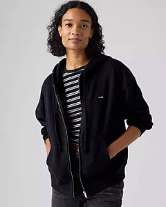 Levi's зіп-худі чорне - black, розмір XS - фото 3