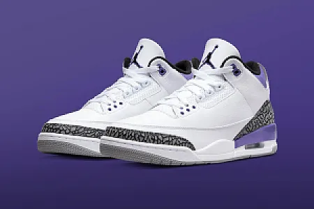 Nike Air Jordan 3 Retro Dark Iris білі - white, розмір 43 - фото 1