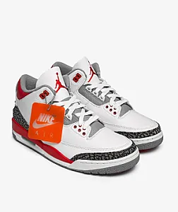 Nike Air Jordan 3 Retro Fire Red білі - white, розмір 44 - фото 2
