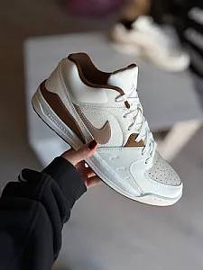 Nike Air Jordan Stadium 90 біло-коричневі - white, розмір 44 - фото 3