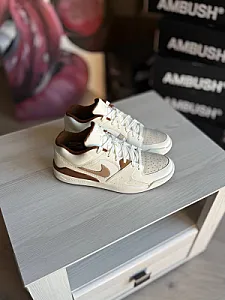 Nike Air Jordan Stadium 90 біло-коричневі - white, розмір 44 - фото 4