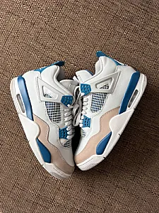 Nike Air Jordan 4 Retro Military Blue білі - white, розмір 41 - фото 1