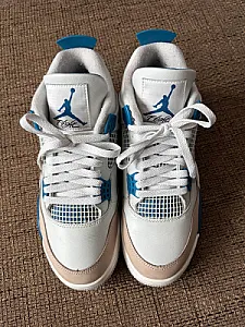 Nike Air Jordan 4 Retro Military Blue білі - white, розмір 41 - фото 2