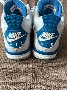 Nike Air Jordan 4 Retro Military Blue білі - white, розмір 41 - фото 4