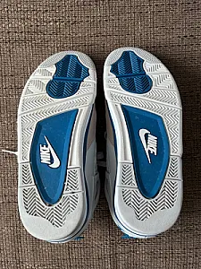 Nike Air Jordan 4 Retro Military Blue білі - white, розмір 41 - фото 6