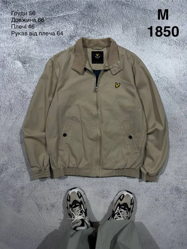 Lyle & Scott бомбер бежевий - beige, розмір M