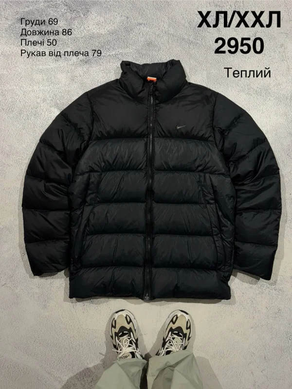 Nike пуховик чорний - black, розмір XL