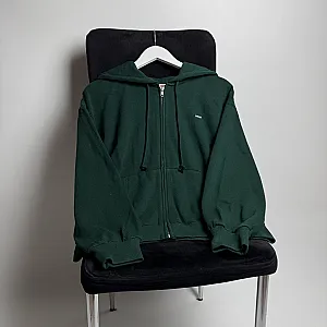 Levi's зіп-худі темно-зелене - green, розмір S - фото 1