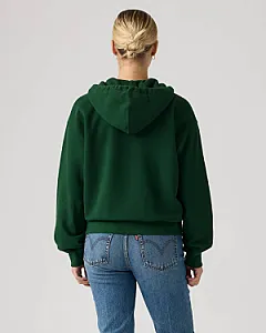 Levi's зіп-худі темно-зелене - green, розмір S - фото 6