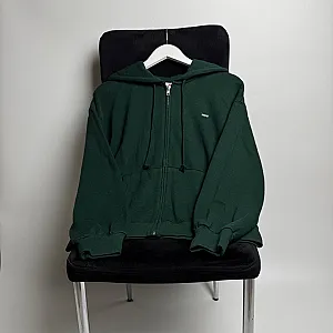Levi's зіп-худі темно-зелене - green, розмір S - фото 9