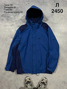 Jack Wolfskin куртка з капюшоном синя - blue, розмір L - фото 1