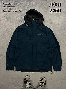 Berghaus куртка з капюшоном темно-синя - blue, розмір XL - фото 1