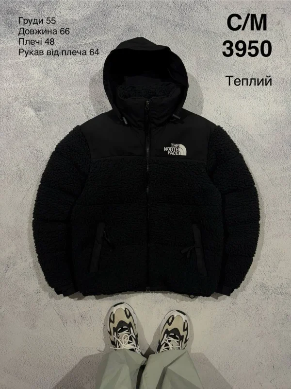The North Face флісове худі чорне - black, розмір S