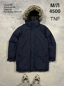 The North Face куртка з хутряним капюшоном темно-синя - blue, розмір M - фото 1
