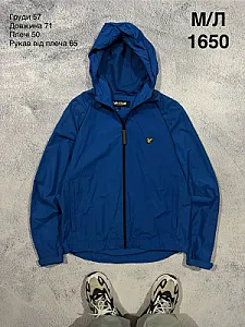 Lyle & Scott куртка з капюшоном синя - blue, розмір M - фото 1