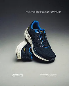 New Balance Fresh Foam 680 v8 чорні з синіми деталями - black, розмір 45 - фото 1