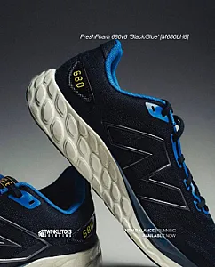 New Balance Fresh Foam 680 v8 чорні з синіми деталями - black, розмір 45 - фото 4