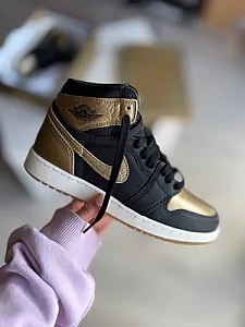 Nike Air Jordan 1 Black/Brown чорні та коричневі - black, розмір 38 - фото 3