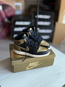 Nike Air Jordan 1 Black/Brown чорні та коричневі - black, розмір 38 - фото 7